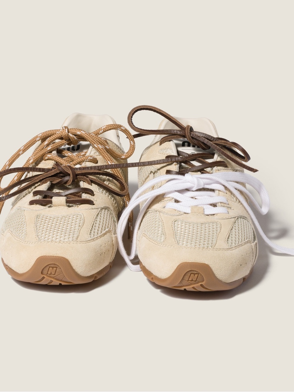 New Balance X Miu Miu 530 SL suede and mesh sneakers - Picture 7 of 8